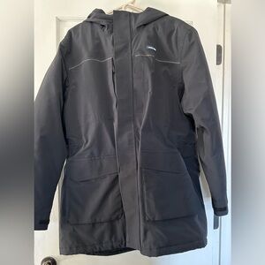 Lands' End Black Hooded Jacket